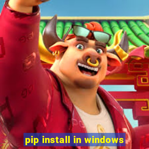 pip install in windows